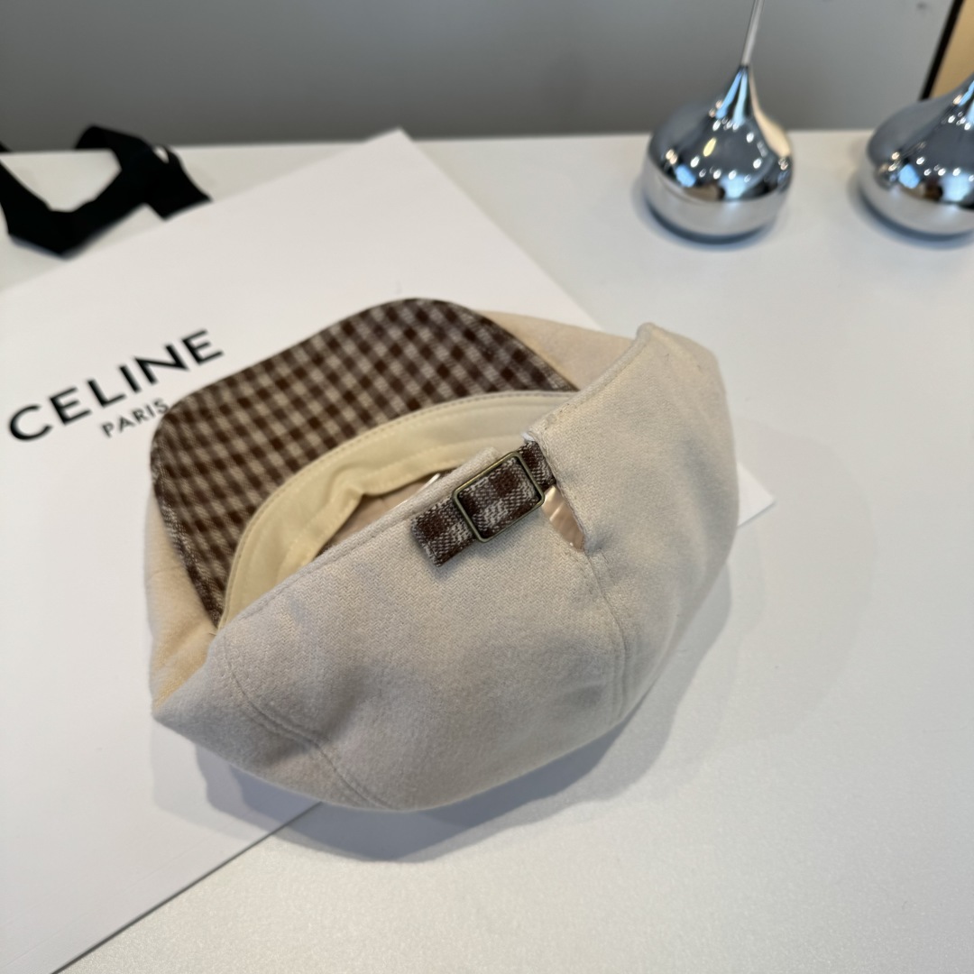 💕Celine赛琳羊毛鸭舌前进帽，男女通用，