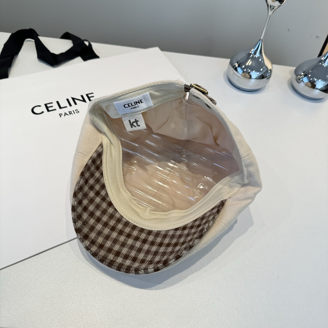 💕Celine赛琳羊毛鸭舌前进帽，男女通用，