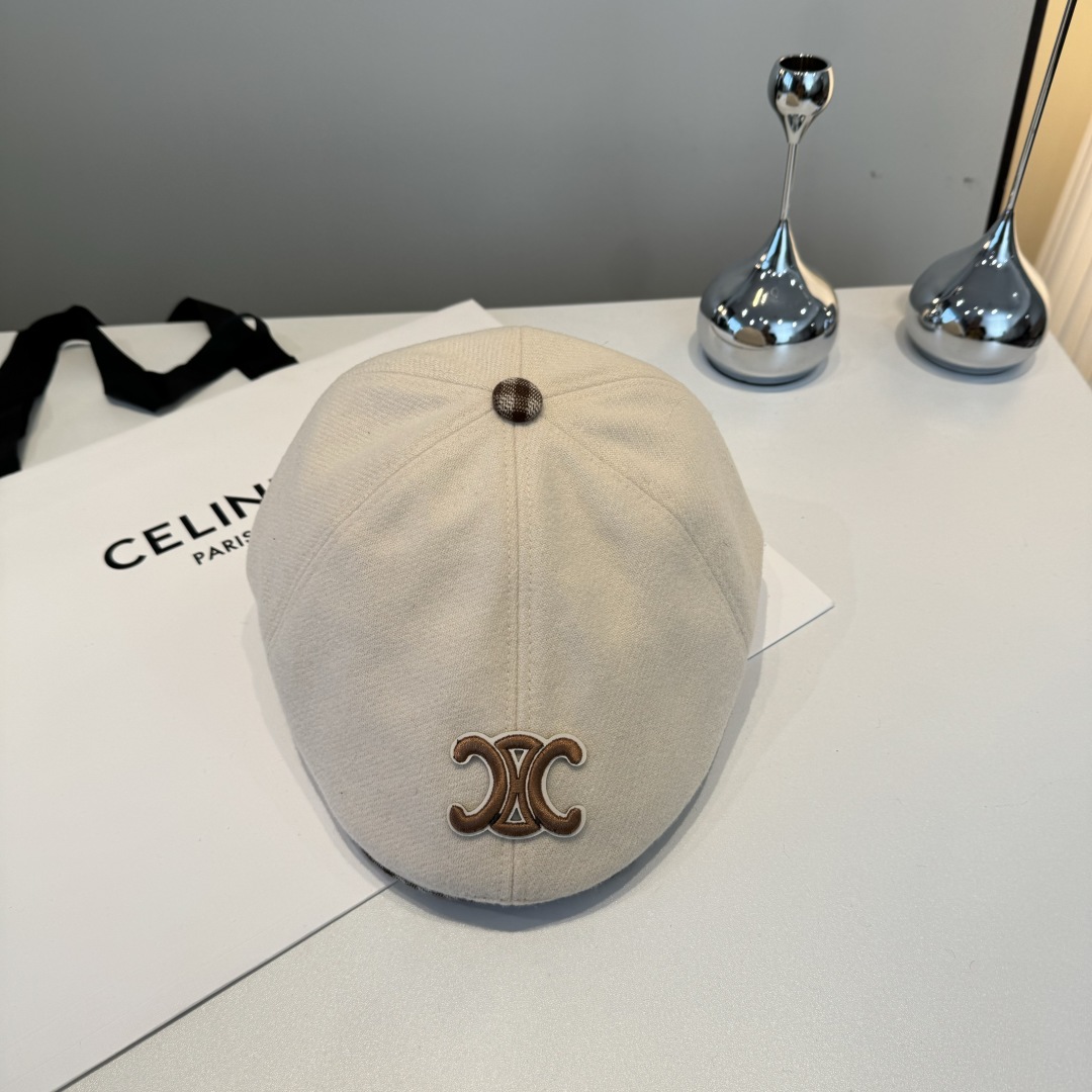 💕Celine赛琳羊毛鸭舌前进帽，男女通用，
