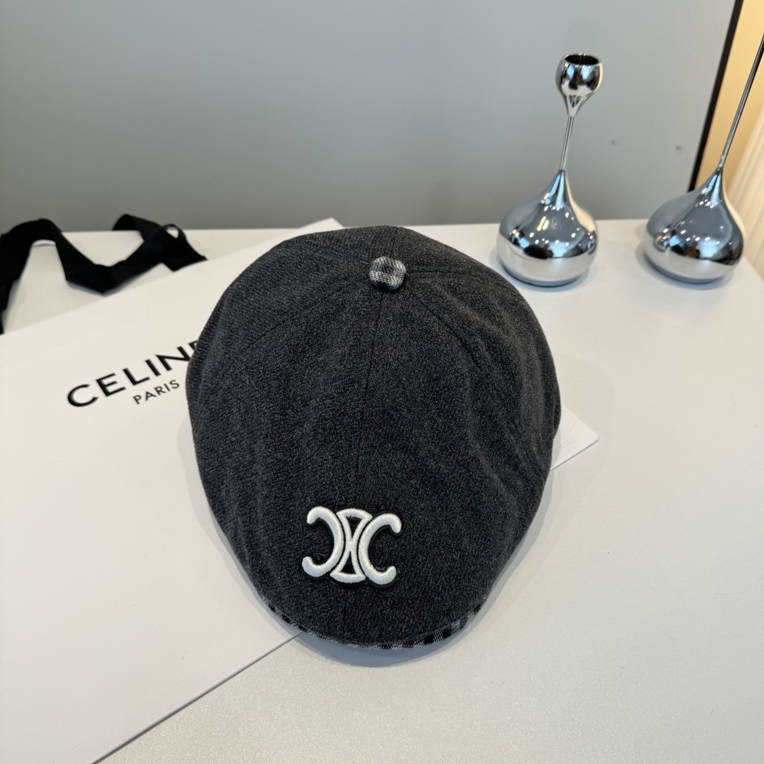 💕Celine赛琳羊毛鸭舌前进帽，男女通用，