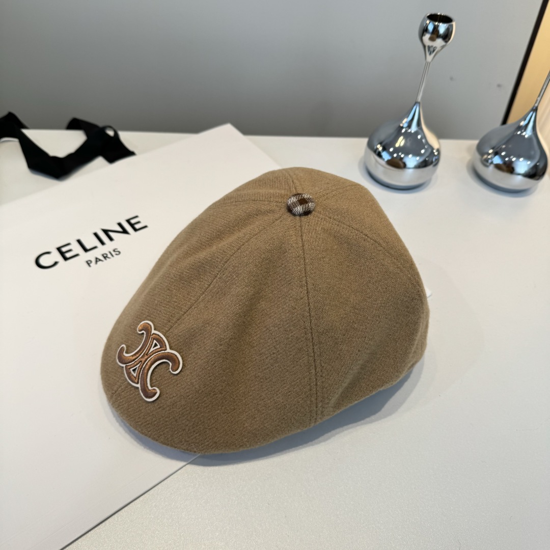 💕Celine赛琳羊毛鸭舌前进帽，男女通用，