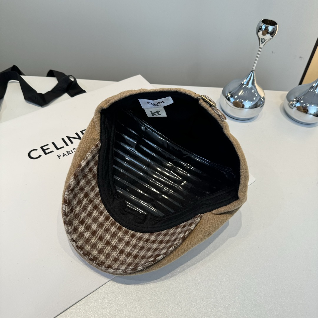 💕Celine赛琳羊毛鸭舌前进帽，男女通用，