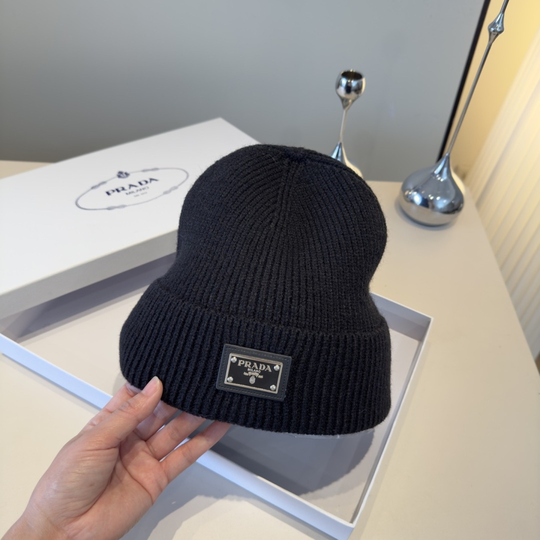 🌾普拉达新款针织毛线帽