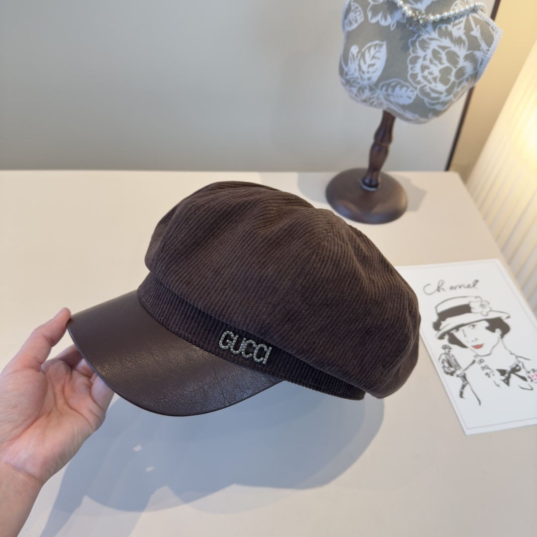 ¥ Gucci古奇新款鸭舌军帽,高级定制,头围57cm