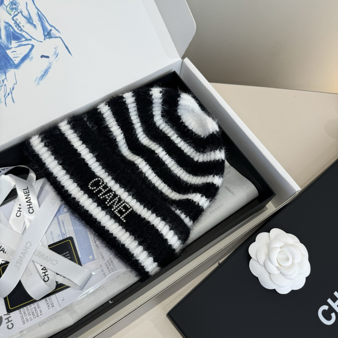 🌾Chanel香奈儿秋冬款新款毛线帽, 百分百羊毛面料🐑