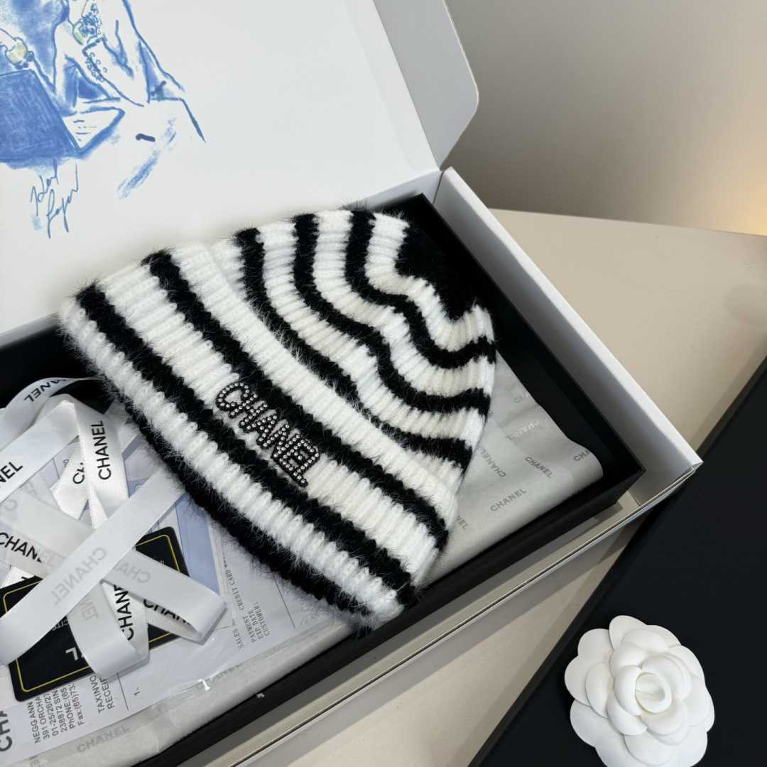 🌾Chanel香奈儿秋冬款新款毛线帽, 百分百羊毛面料🐑