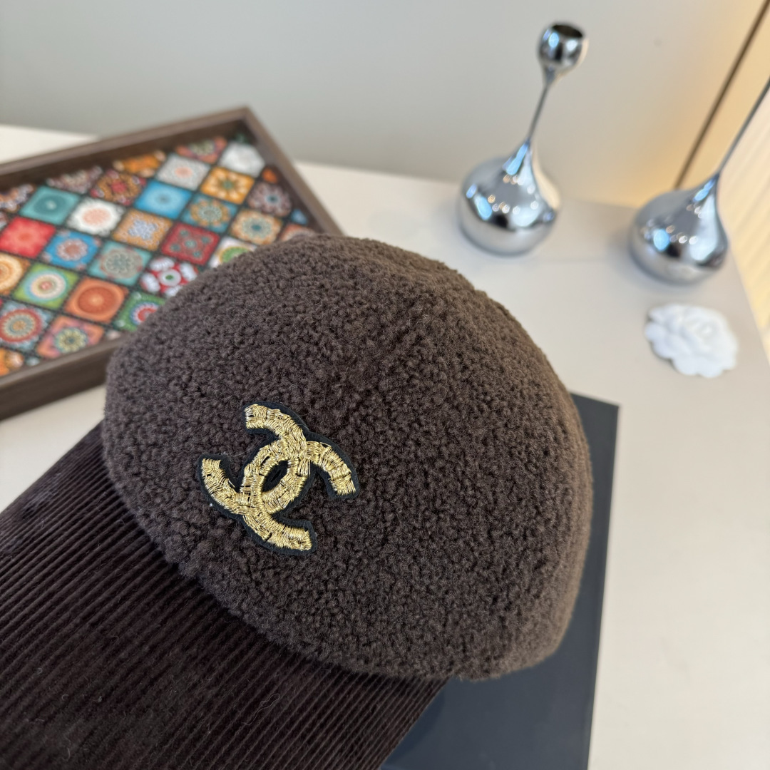 🌾Chanel香奈儿新款鸭舌帽，毛呢帽，头围57cm 可调节