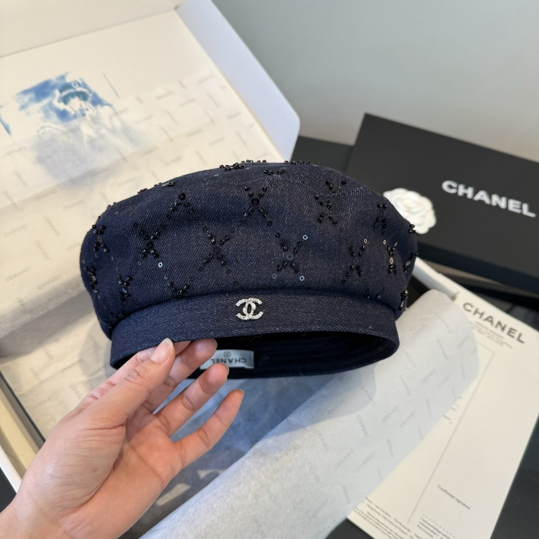 NO:643723,Chanel Chanel new beret head circumference 57cm hat fisherman hat baseball cap knitted hat, hat, chanel, chanel, espadrilles, hats19860909Chanel香奈儿新款贝雷帽 头围57cm帽子渔夫帽棒球帽针织帽,帽子,chanel,chanel,espadrilles,hats,hat