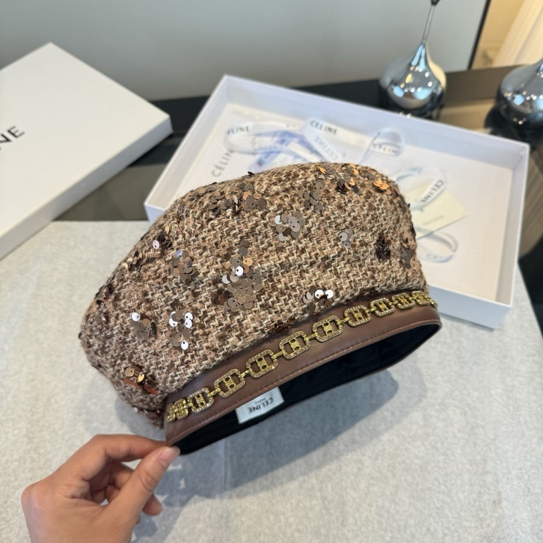 NO:670597,Celine new sequin beret, spring and autumn new style, head circumference 57cm hat, fisherman hat, baseball cap, knitted hat, hat, celine, celine, espadrilles, hats19860909 Celine赛琳新款闪片贝雷帽,春秋新款,头围57cm帽子渔夫帽棒球帽针织帽,帽子,celine,celine,espadrilles,hats,hat