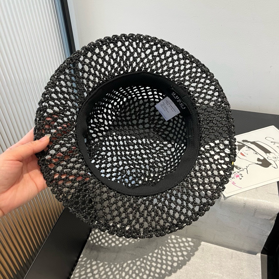 PGucci古奇平顶礼帽，镂空遮阳帽，小礼帽，头围57cm