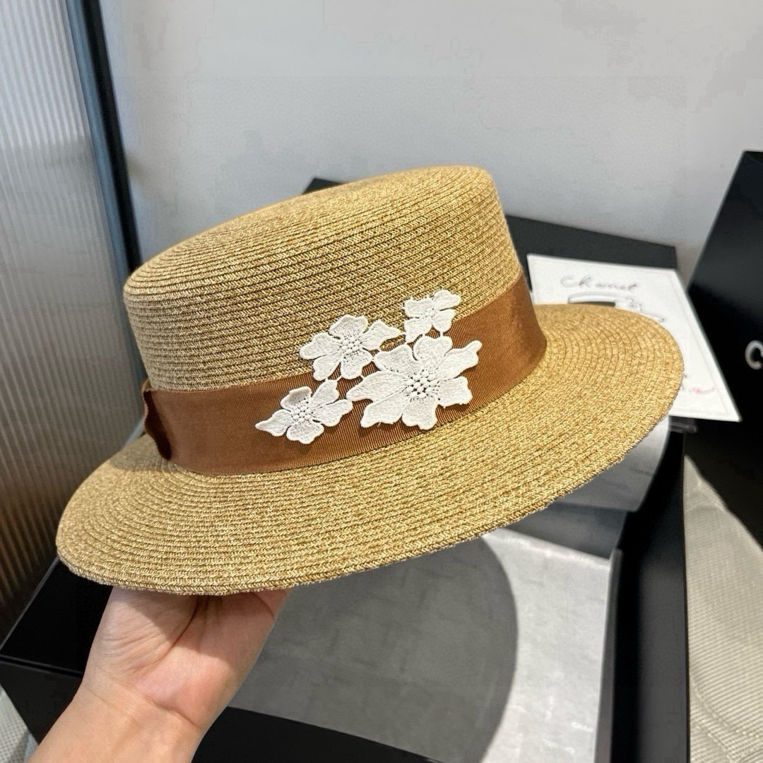 P古奇新款平顶礼帽，高级PP草面料，头围57cm