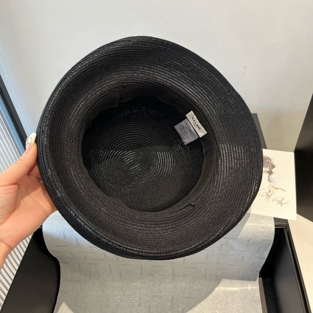 PCeline新款卷边礼帽，台湾PP草帽，头围57cm 名媛挚爱，