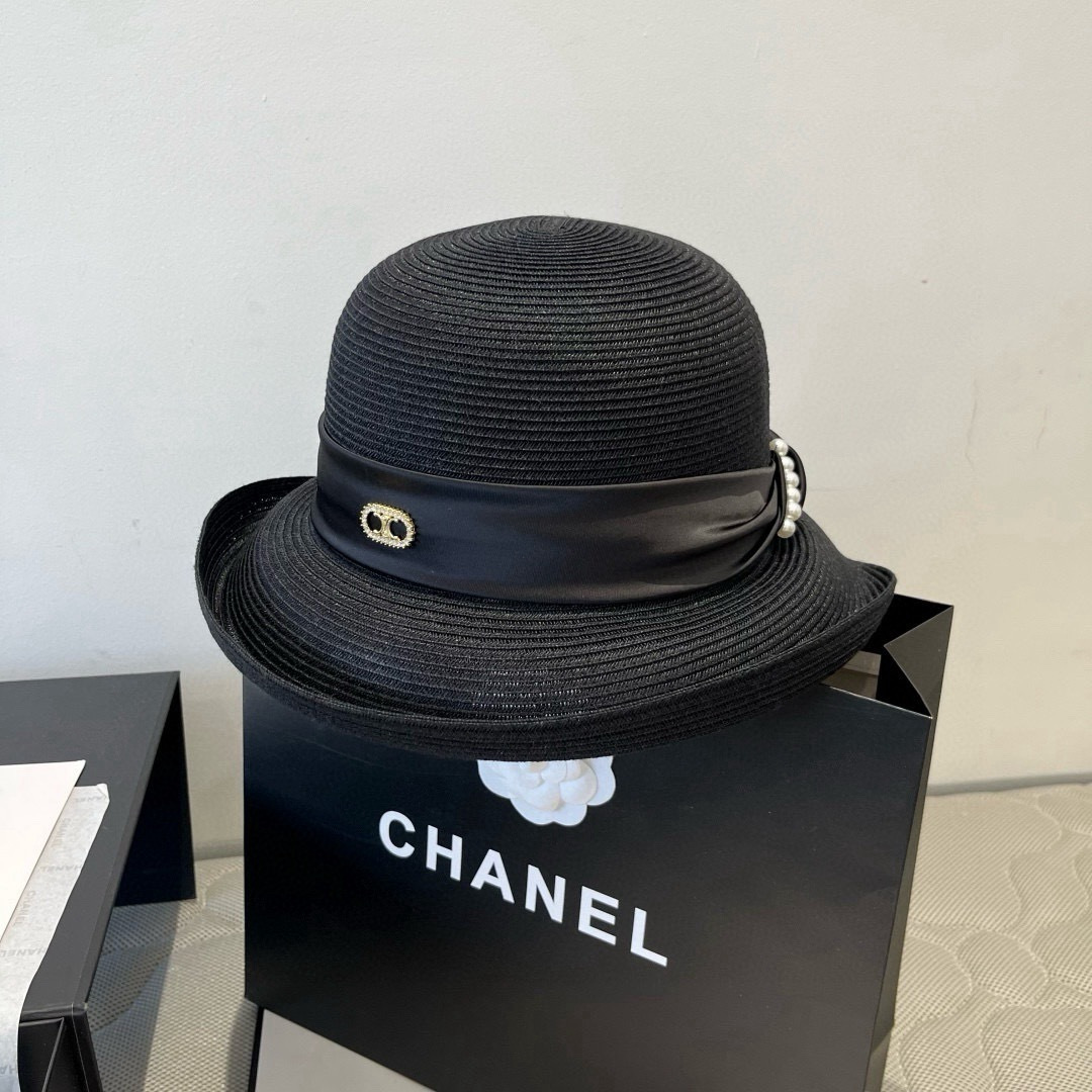 PCeline新款卷边礼帽，台湾PP草帽，头围57cm 名媛挚爱，