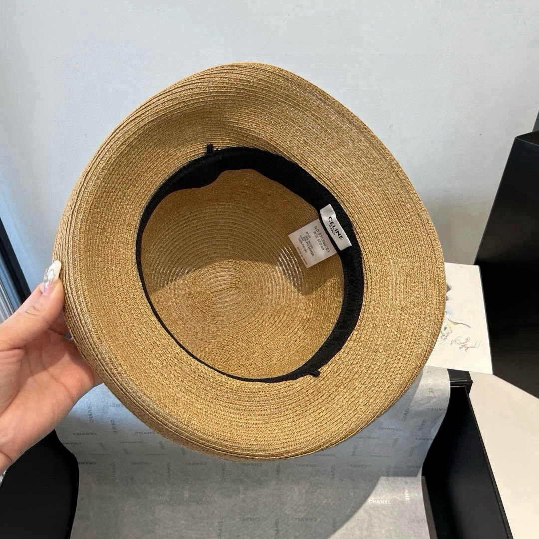 PCeline新款卷边礼帽，台湾PP草帽，头围57cm 名媛挚爱，