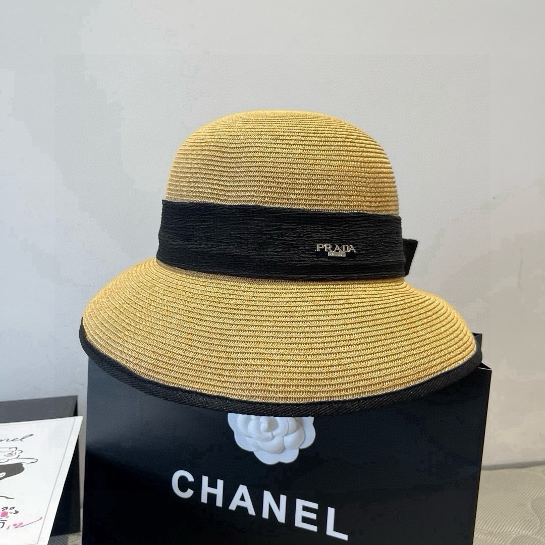 P普拉达2025夏款礼帽，草帽，小清新 头围57cm