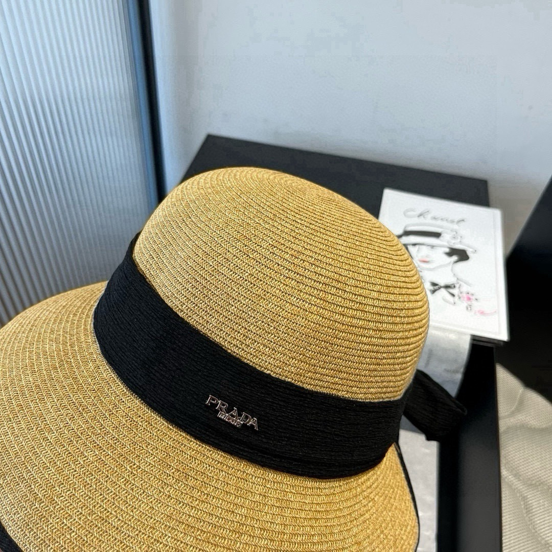 P普拉达2025夏款礼帽，草帽，小清新 头围57cm