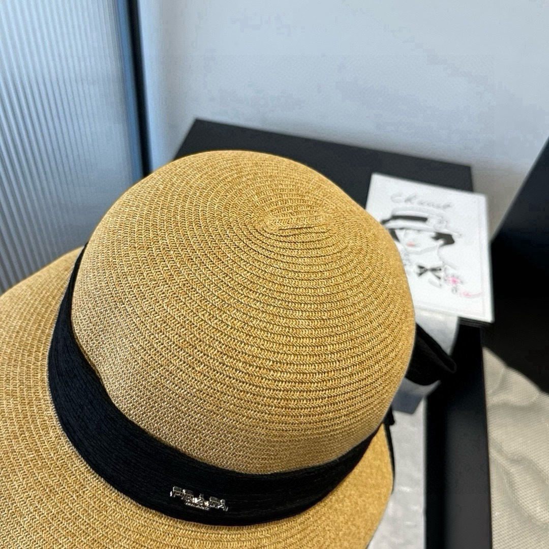 P普拉达2025夏款礼帽，草帽，小清新 头围57cm