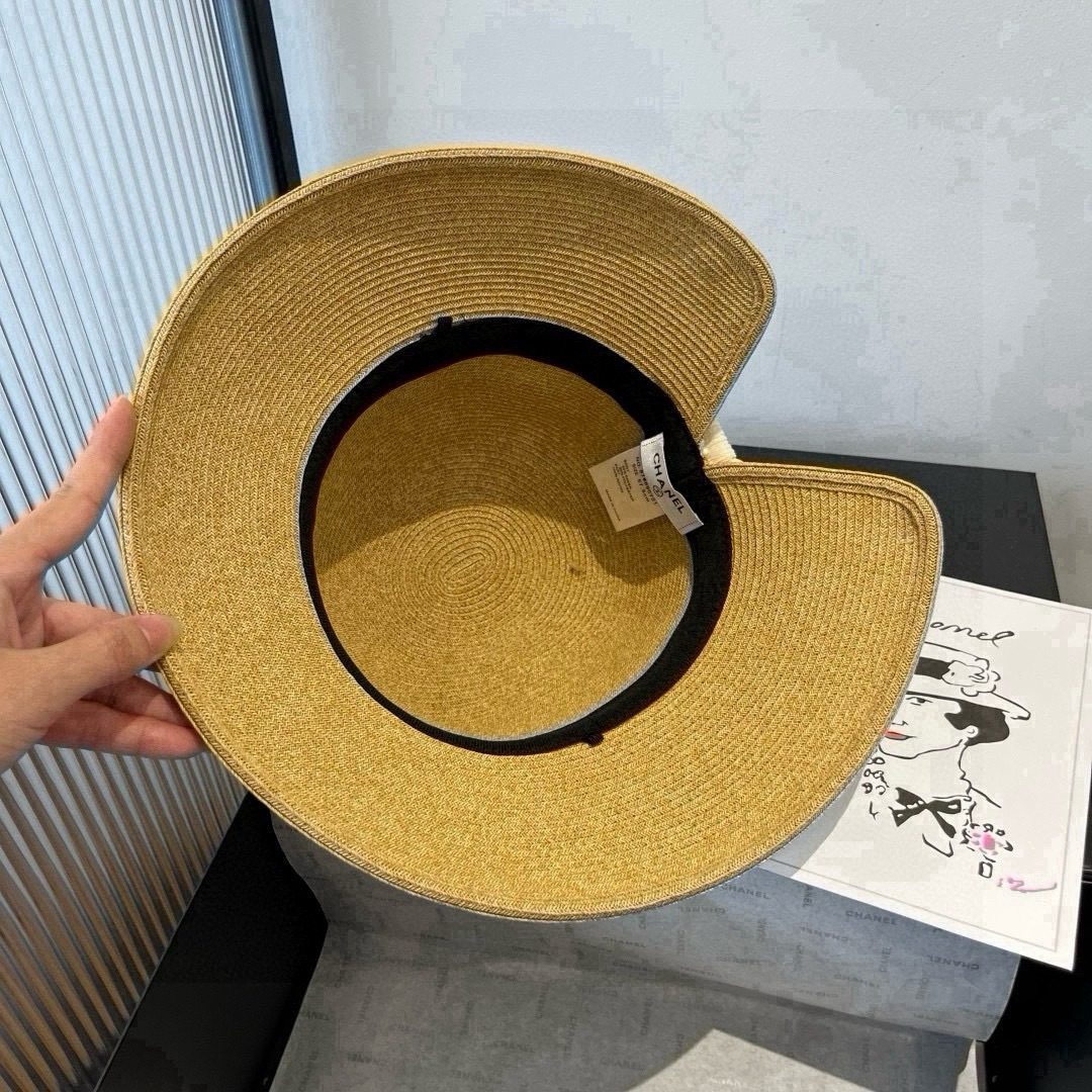 P香奈儿盆帽 、盆帽，头围57cm