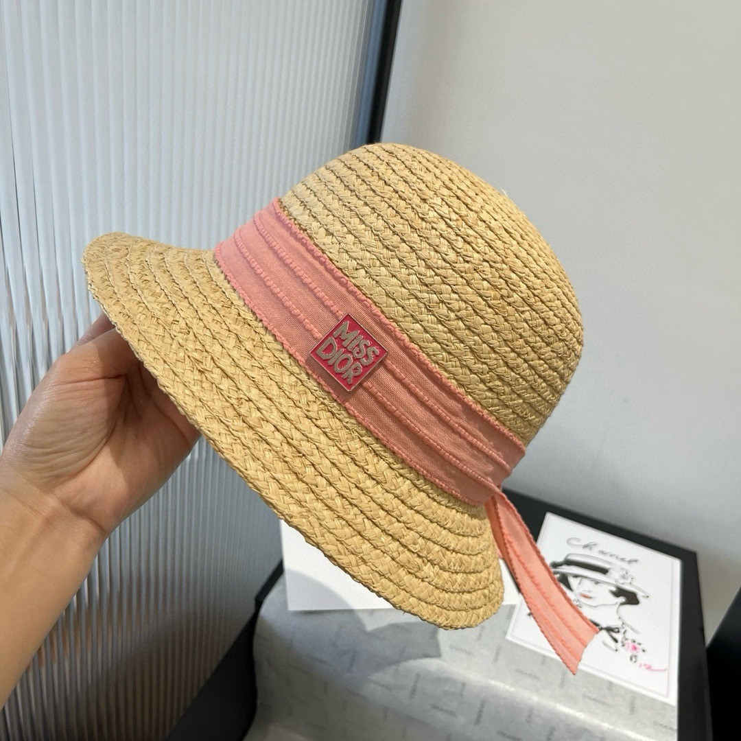 PDior冬奥2025夏款礼帽，草帽，小清新 头围57cm