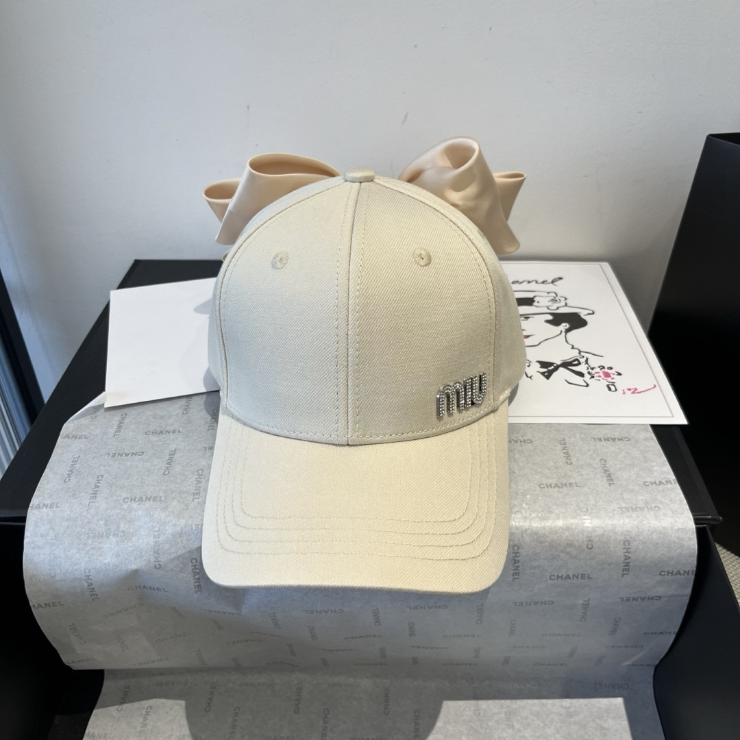 Pmiumiu缪缪蝴蝶结鸭舌帽，高端定制，头围57cm