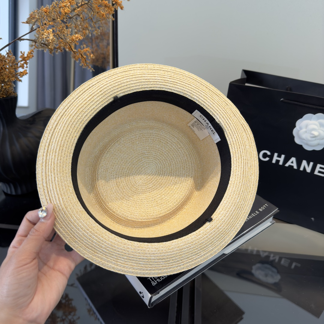 PChanel香奈儿新款草帽，日本纸草制作，跑量王，头围57cm
