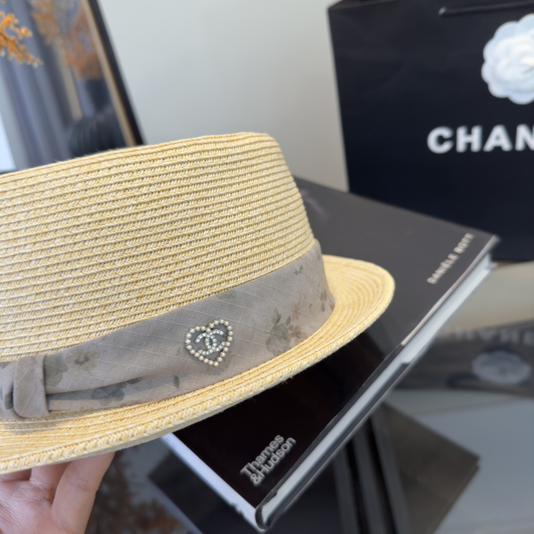 PChanel香奈儿新款草帽，日本纸草制作，跑量王，头围57cm