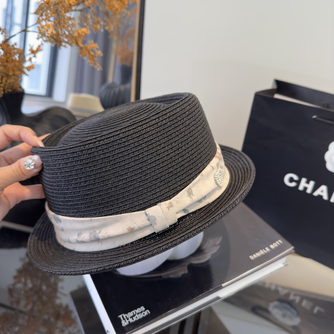 PChanel香奈儿新款草帽，日本纸草制作，跑量王，头围57cm