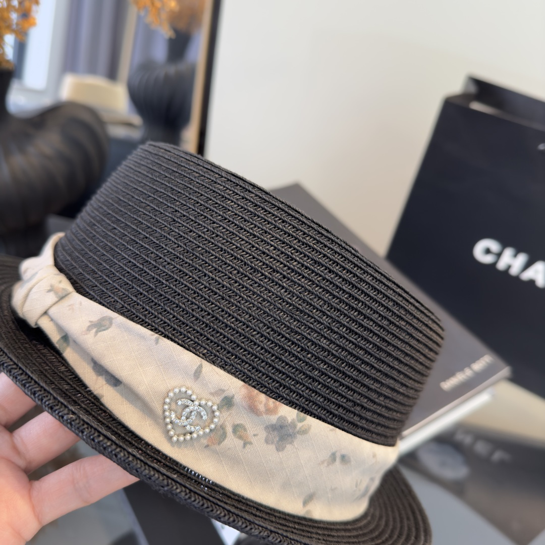 PChanel香奈儿新款草帽，日本纸草制作，跑量王，头围57cm