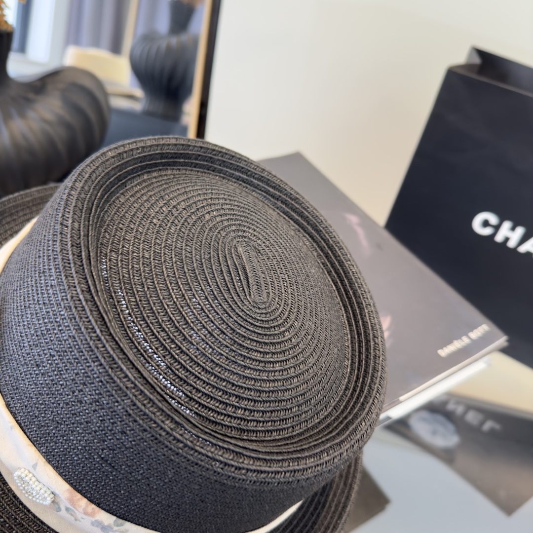PChanel香奈儿新款草帽，日本纸草制作，跑量王，头围57cm