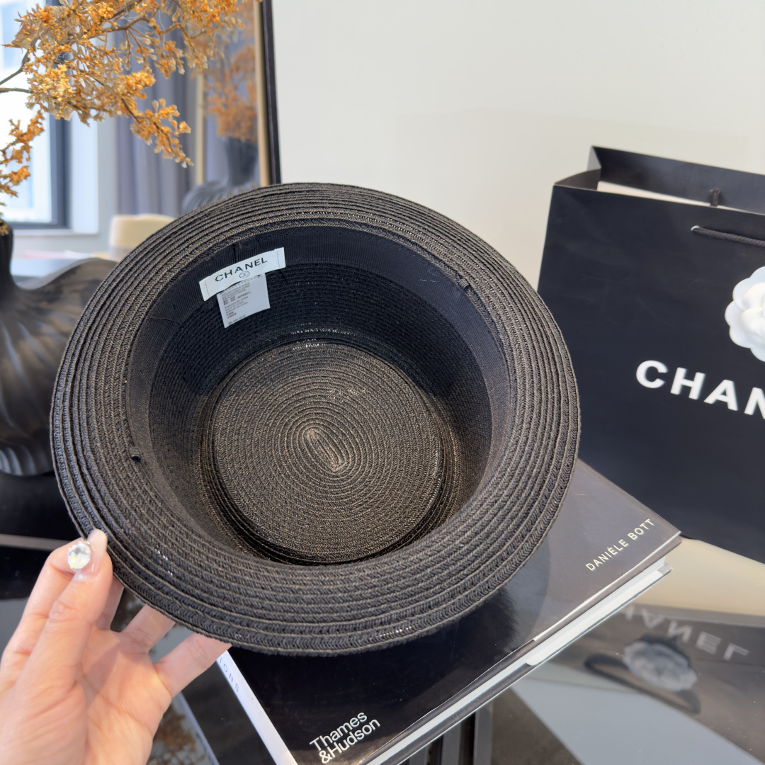 PChanel香奈儿新款草帽，日本纸草制作，跑量王，头围57cm