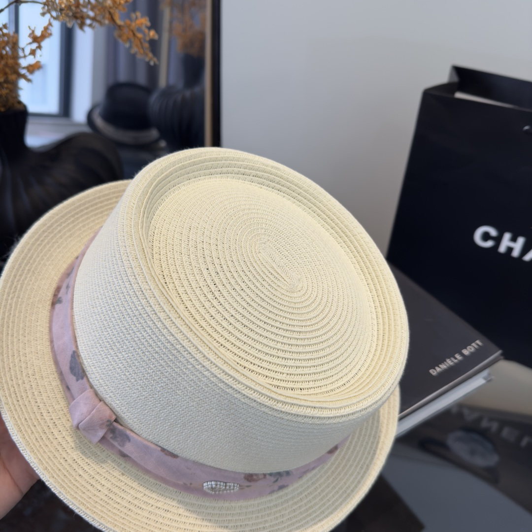 PChanel香奈儿新款草帽，日本纸草制作，跑量王，头围57cm