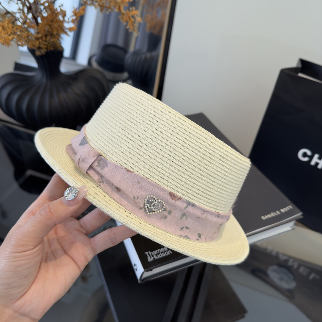 PChanel香奈儿新款草帽，日本纸草制作，跑量王，头围57cm