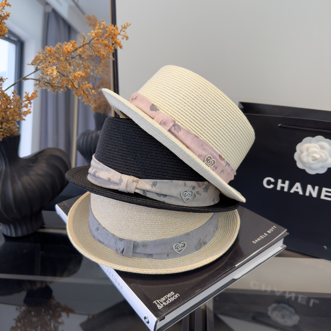 PChanel香奈儿新款草帽，日本纸草制作，跑量王，头围57cm