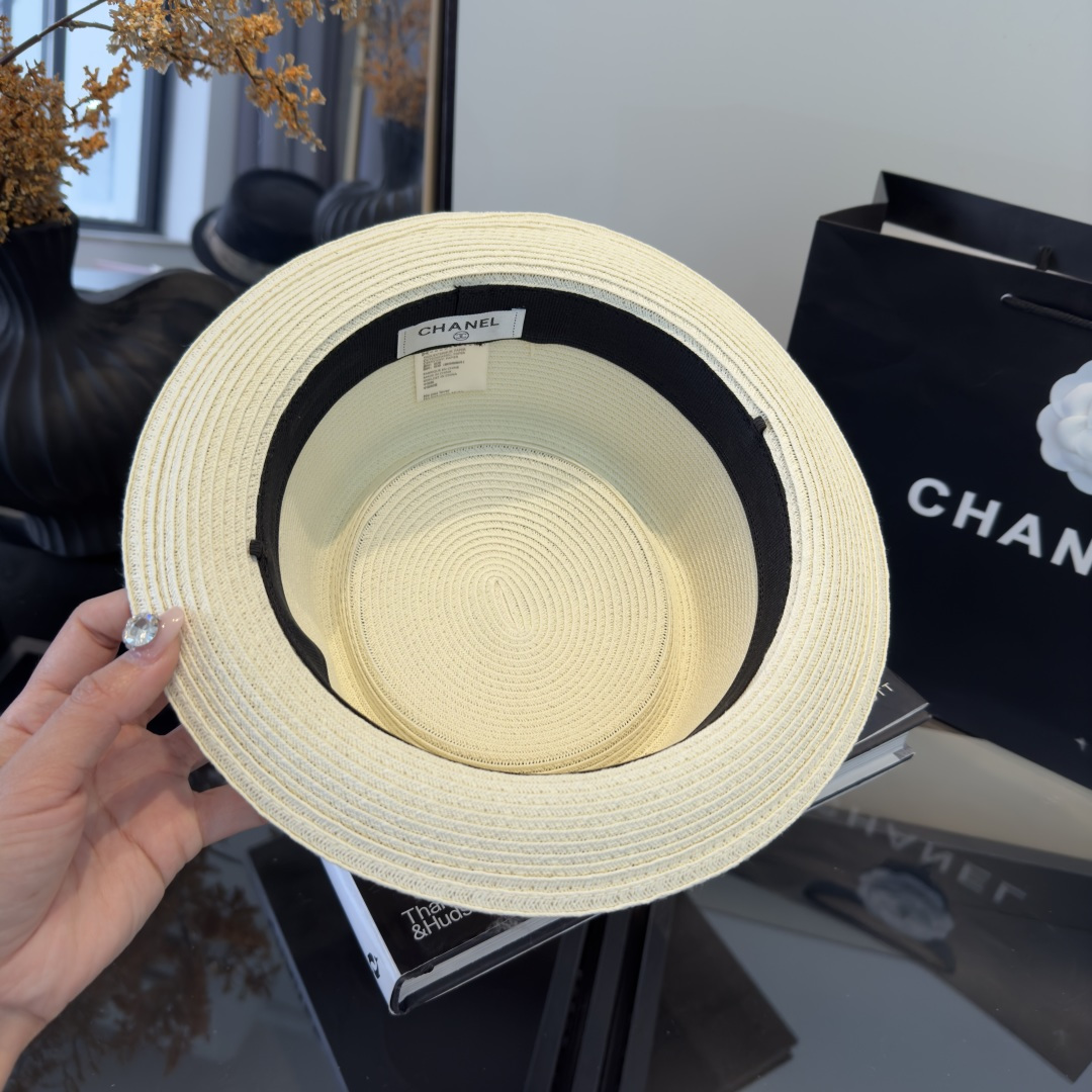 PChanel香奈儿新款草帽，日本纸草制作，跑量王，头围57cm