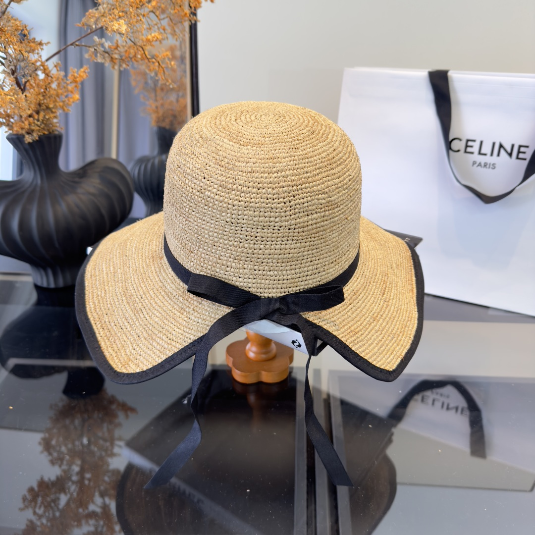 PDior迪奥拉菲草帽，旅游必备，头围57cm