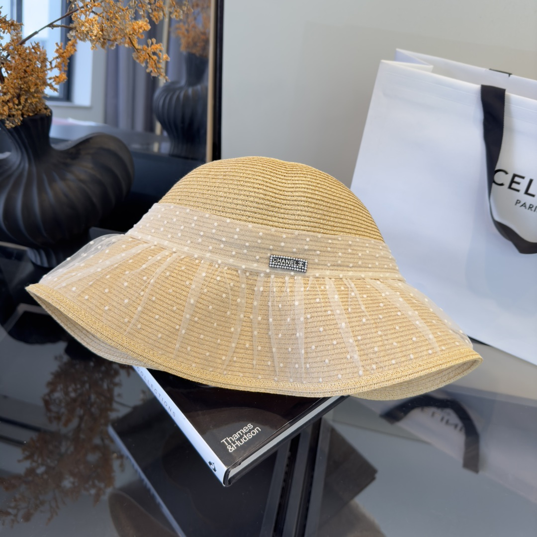 PChanel香奈儿新款草帽，日本纸草制作，跑量王，头围57cm