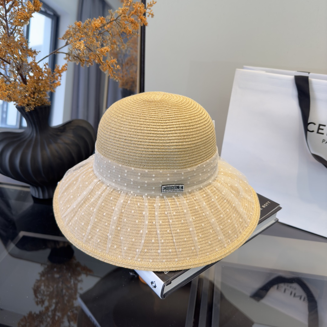 PChanel香奈儿新款草帽，日本纸草制作，跑量王，头围57cm