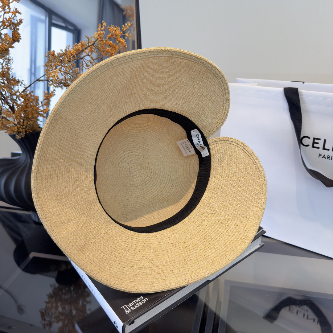 PChanel香奈儿新款草帽，日本纸草制作，跑量王，头围57cm