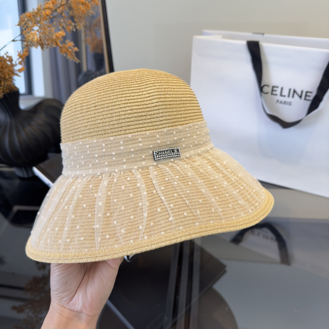 PChanel香奈儿新款草帽，日本纸草制作，跑量王，头围57cm