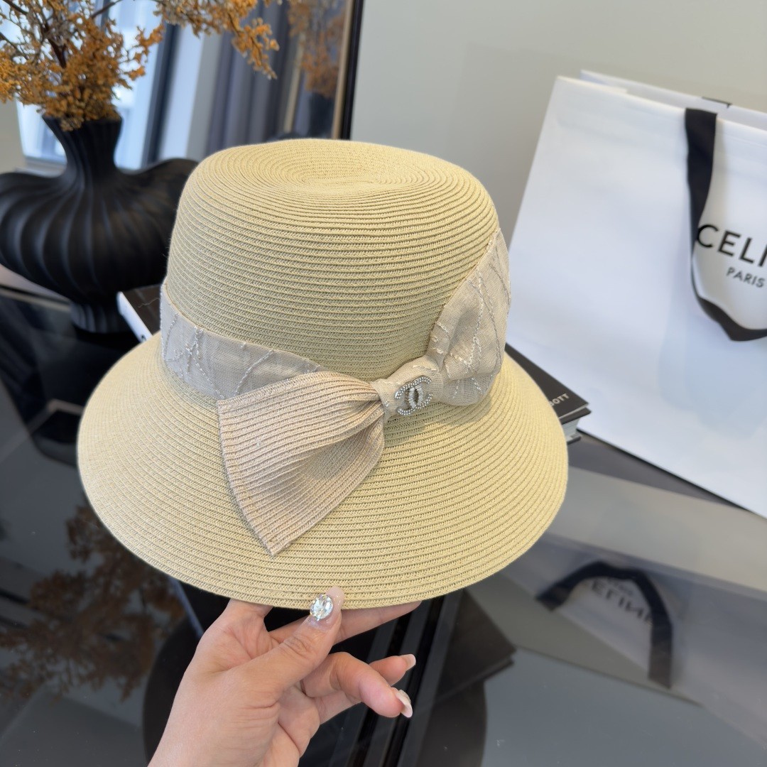 PChanel香奈儿新款草帽，日本纸草制作，跑量王，头围57cm