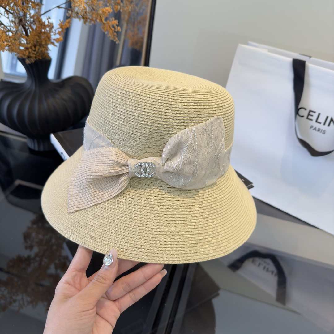 PChanel香奈儿新款草帽，日本纸草制作，跑量王，头围57cm