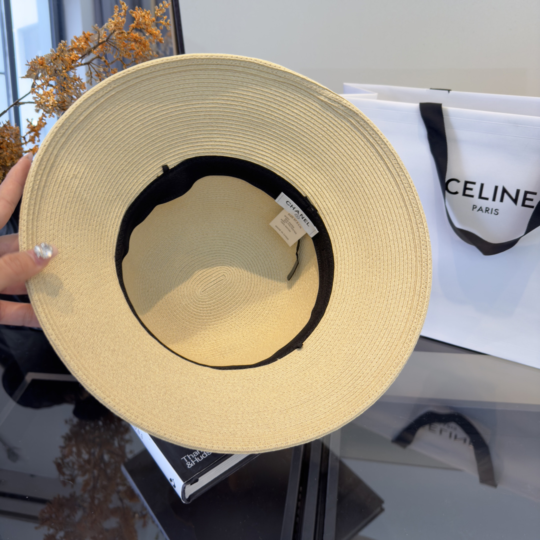 PChanel香奈儿新款草帽，日本纸草制作，跑量王，头围57cm