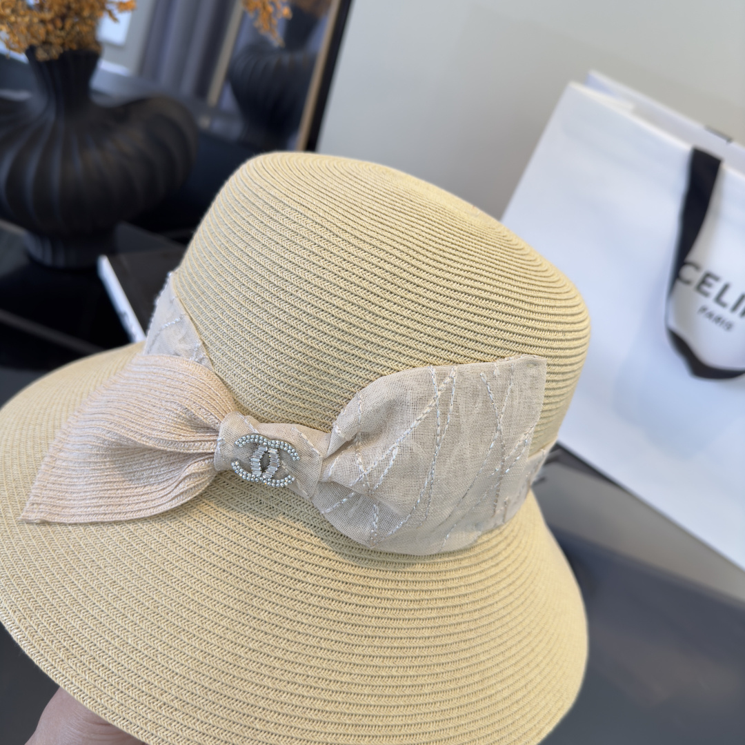 PChanel香奈儿新款草帽，日本纸草制作，跑量王，头围57cm