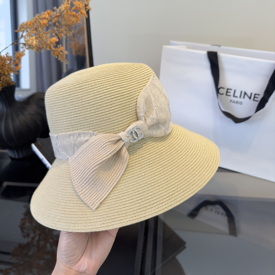 PChanel香奈儿新款草帽，日本纸草制作，跑量王，头围57cm