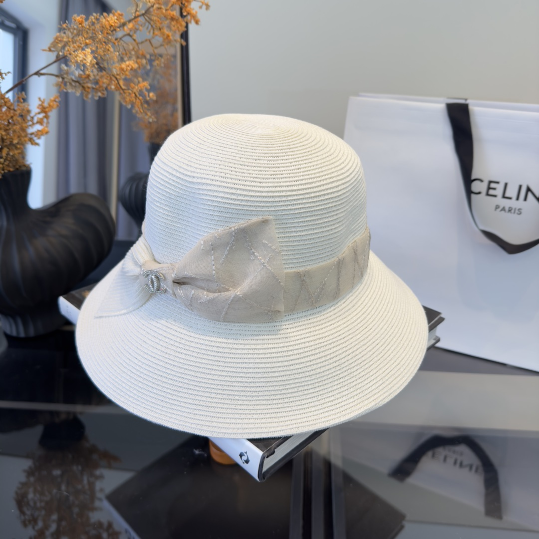 PChanel香奈儿新款草帽，日本纸草制作，跑量王，头围57cm