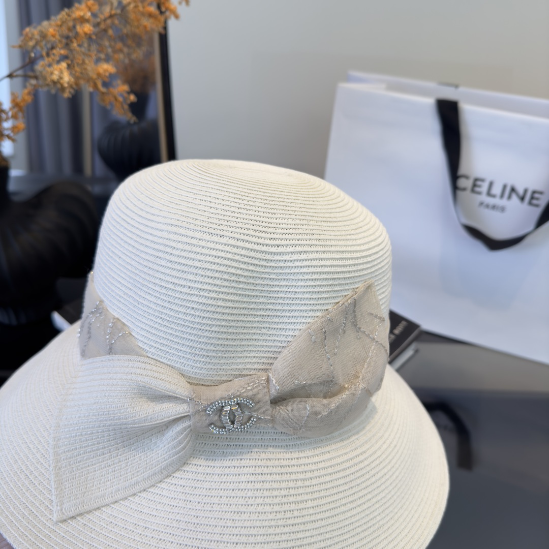 PChanel香奈儿新款草帽，日本纸草制作，跑量王，头围57cm
