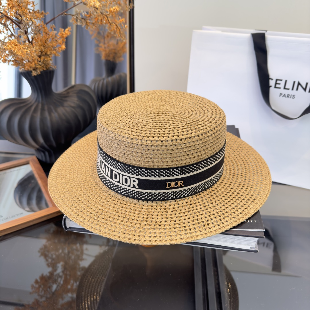 NO:742494,Dior Dior's new flat-top straw hat, made of Japanese papyrus, the best in running, head circumference 57cm hat straw hat fisherman hat baseball cap, hat, dior, dior, espadrilles, hats19860909Dior迪奥新款平顶草帽,日本纸草制作,跑量王,头围57cm帽子草帽渔夫帽棒球帽,帽子,dior,dior,espadrilles,hats,hat