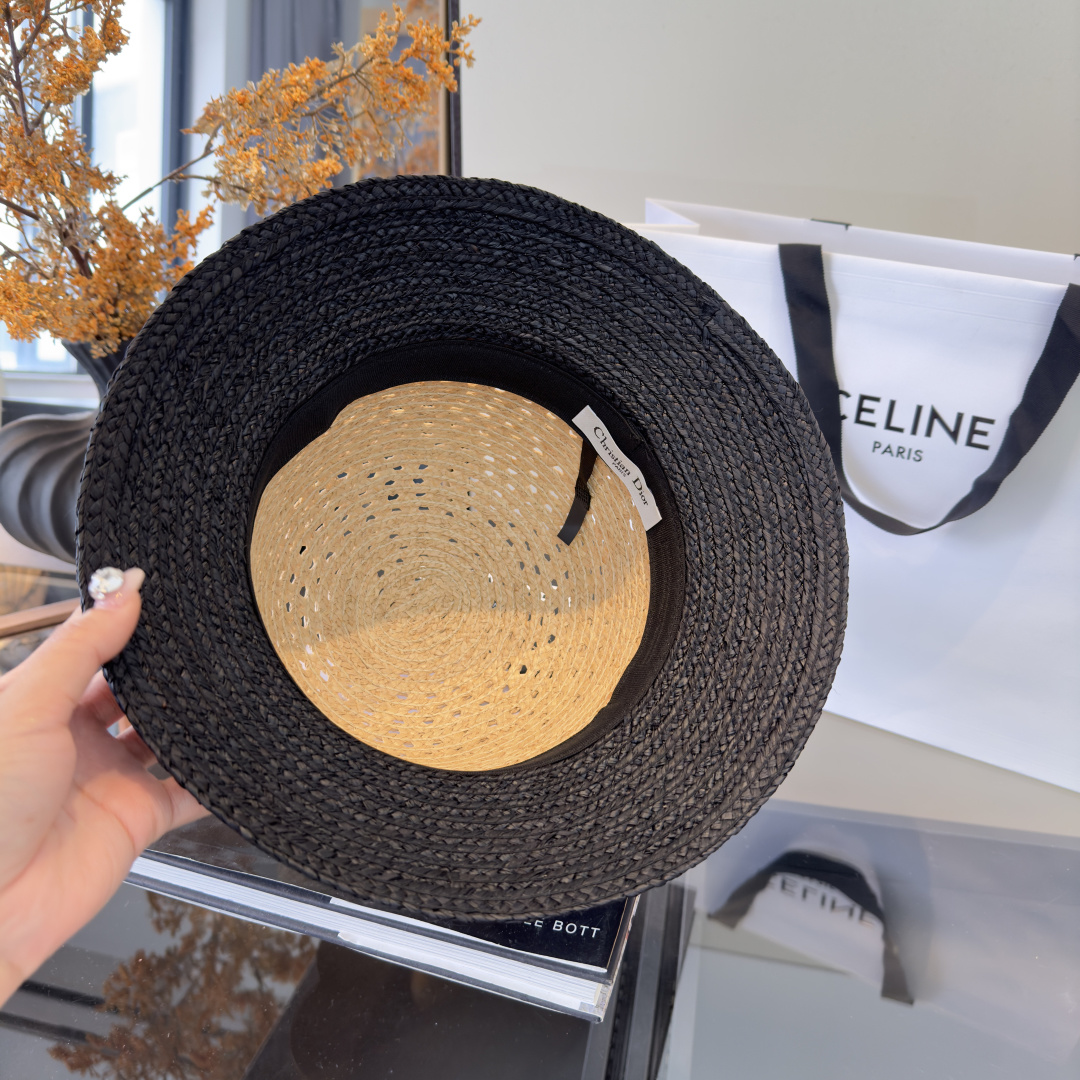 PDior迪奥拉菲草帽，旅游必备，头围57cm