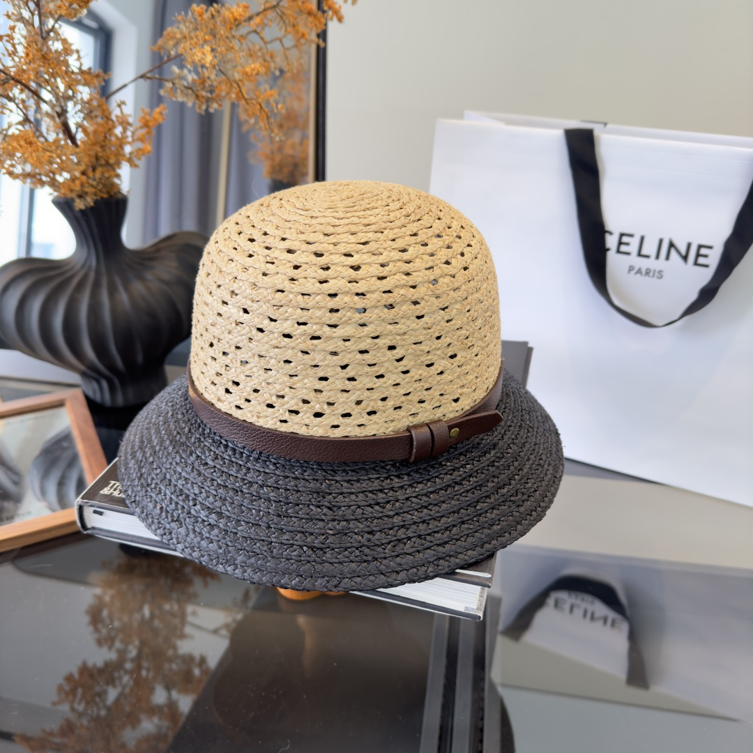 PDior迪奥拉菲草帽，旅游必备，头围57cm