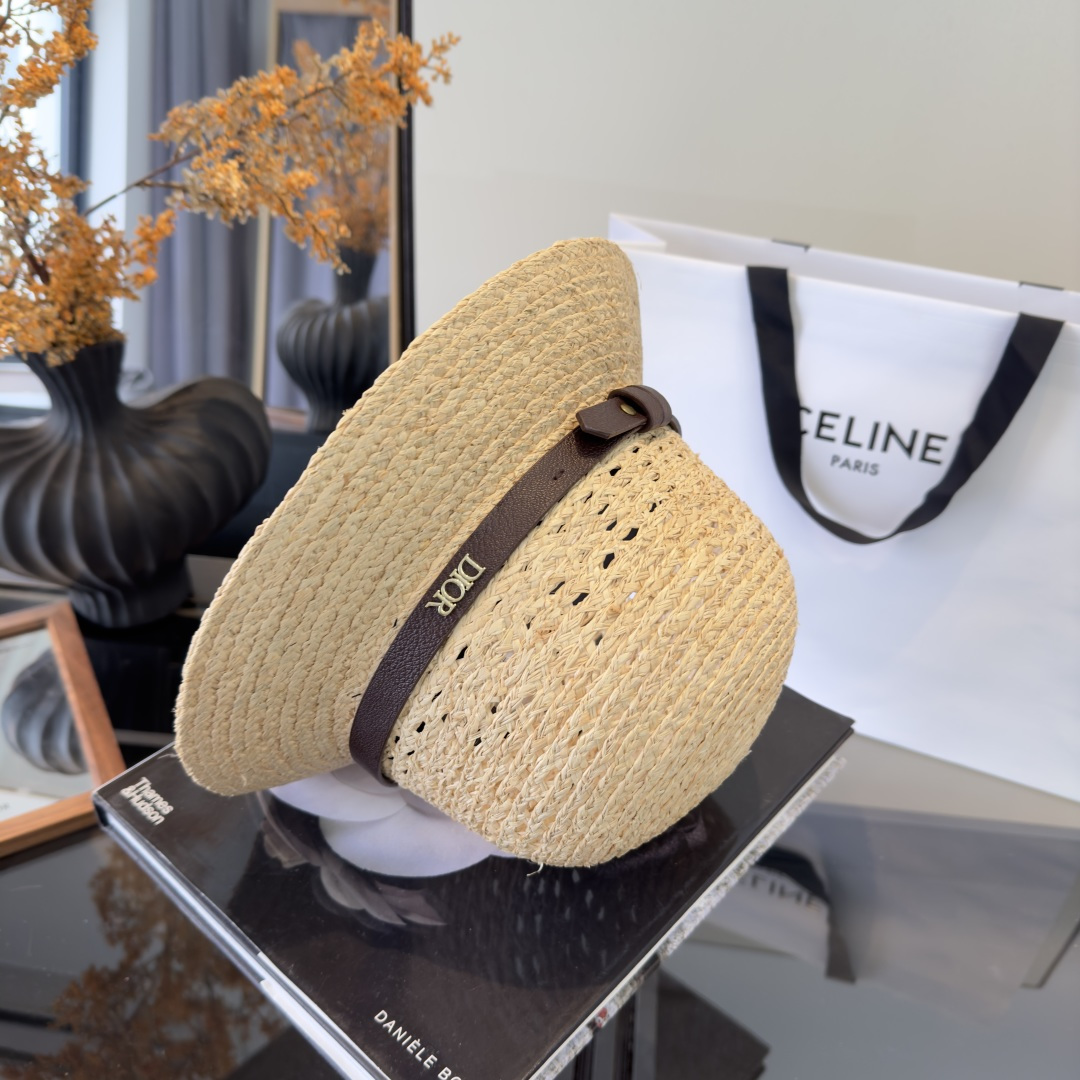 PDior迪奥拉菲草帽，旅游必备，头围57cm